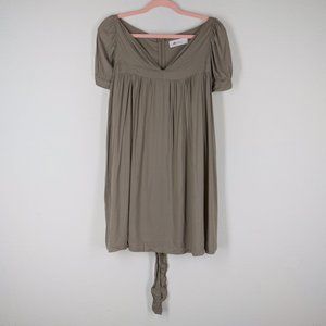 CELINE FAIZANT Couture Olive Babydoll Dress size S